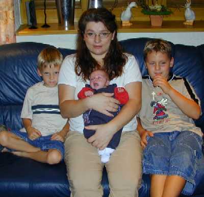Sabine mit den Jungs