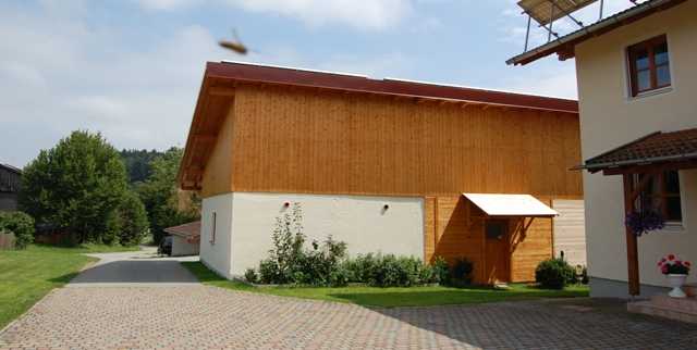 Blick retour zum Schuppen